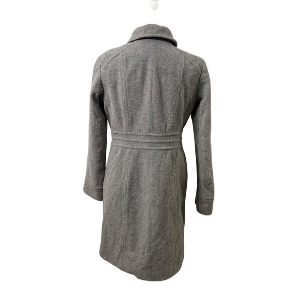 Anne Klein Sophisticated Gray Wool-Blend Button-Up Winter Coat Womens Size 8 - Picture 3 of 14